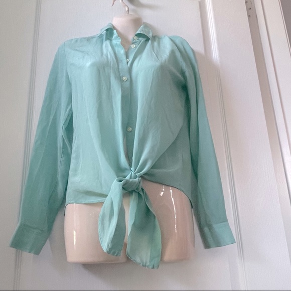 4 items Outfit Banana Republic Women Summer Blouse Skirt Shoes Jewelry - Picture 6 of 8